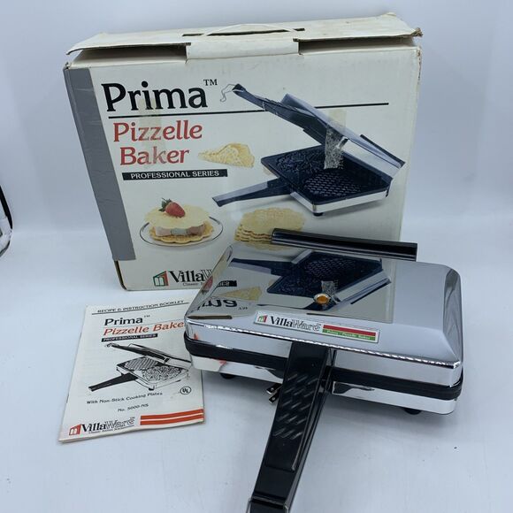 Villaware Prima Pizelle Baker 5000-NS Italian Cookie Maker Tested Works Clean